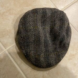 Irish Gray Tweed Flat Cap vintage 1980s